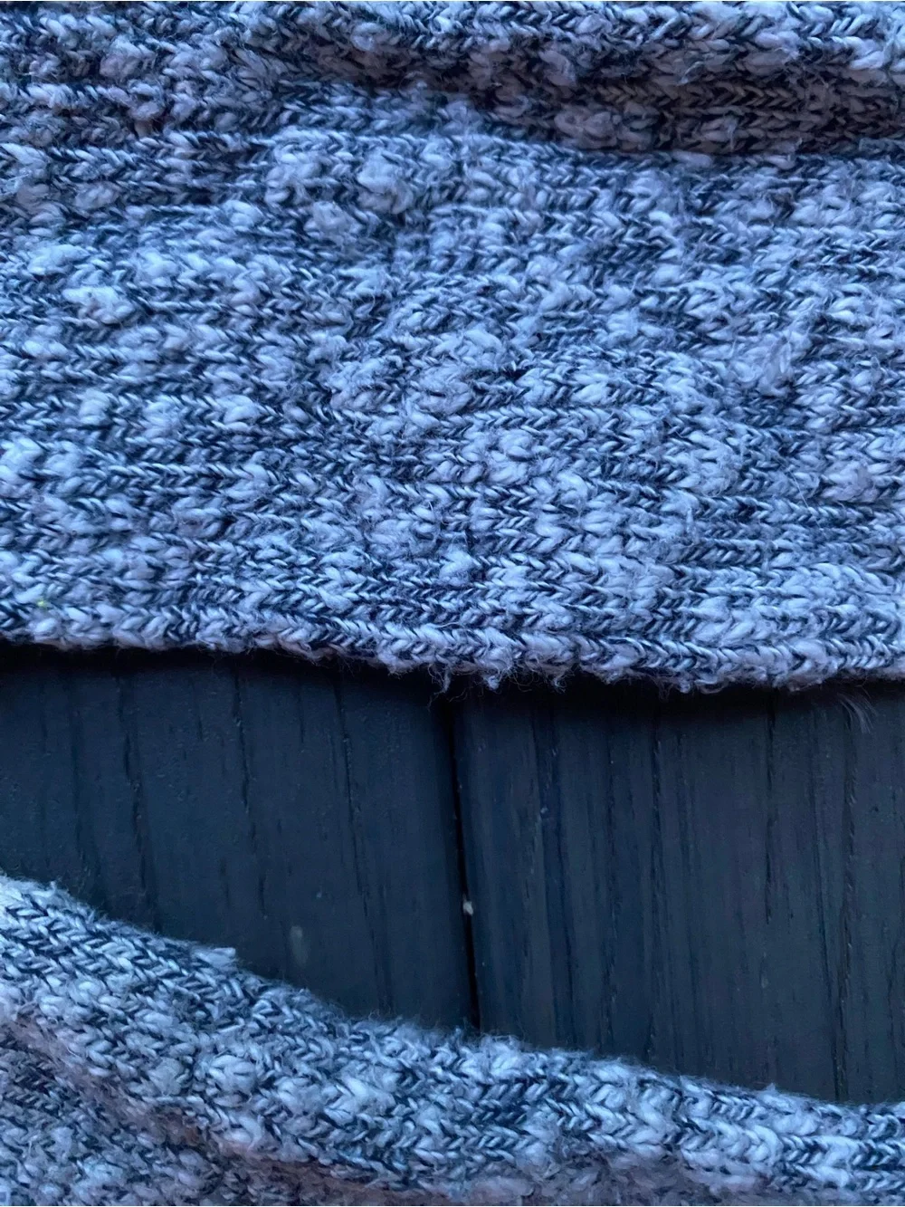 Cozy Marled Crew Socks - Gray & White